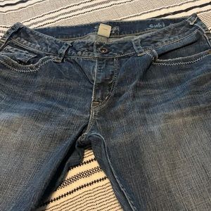 Silver Suki Flap Bootcut Low Rise Jeans Size 34/30